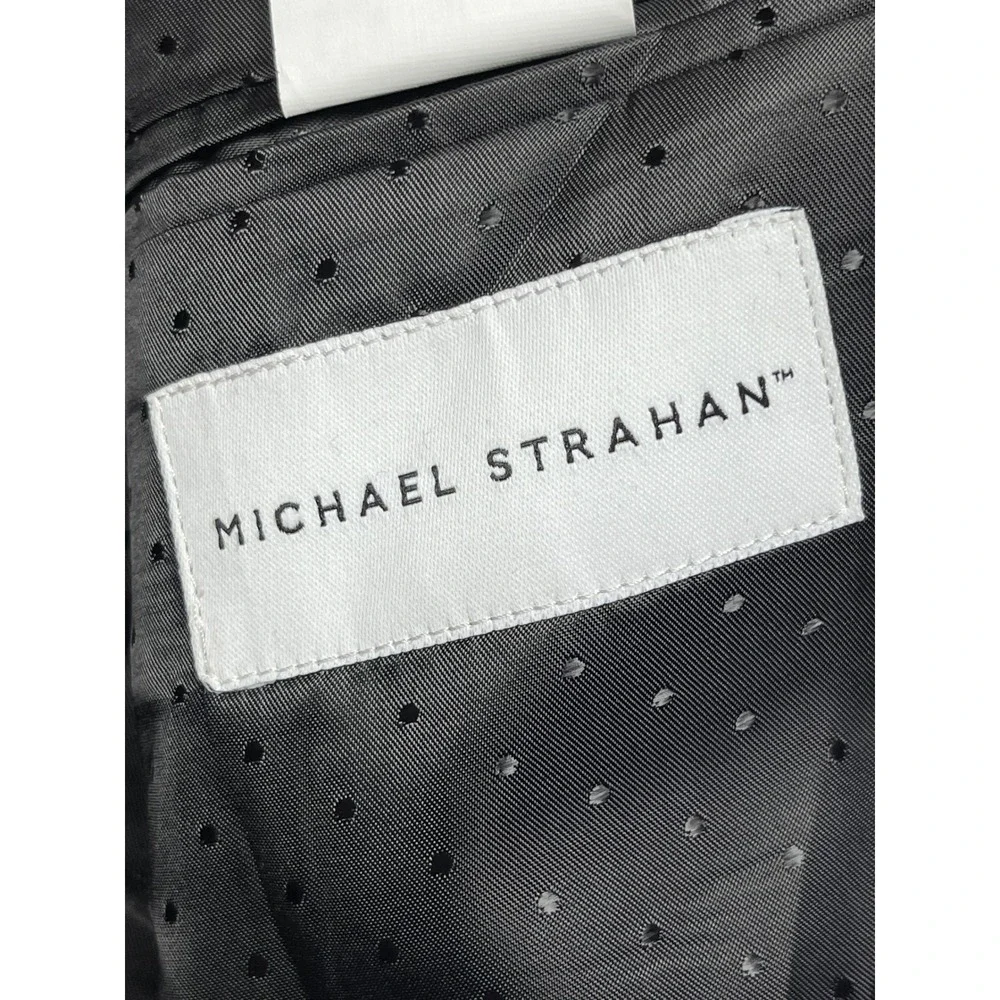 Michael Strahan Blazer Wool Blend Charcoal Black 50R Mens